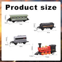 BomdoG - Mini Simulation Steam Train Set, Pull Back Retro Toy for Kids, Diecast Model