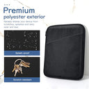 Dadanism - 9-11 Inch Tablet Sleeve Bag, Fits iPad 11th Gen, Galaxy Tab A9+, Durable Black Design