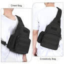 Tactical - Water Resistant MOLLE Sling Bag with Water Bottle Holder & Adjustable Strap