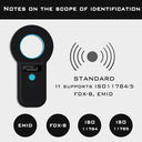 Smoostart - Pet Microchip Scanner, ISO11784/85/FDX-B/EMID, Data Storage for Dogs/Cats/Pigs