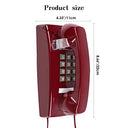 Sentno - Vintage Wall Mounted Phone with Loud Mechanical Ringing & Volume Control
