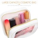 FomiYes - Clear Toiletry Bag, Portable Makeup Organizer, Zipper Closure, Travel-Friendly