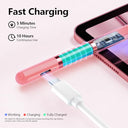 JamJake - Stylus Pen for iPad 6th-11th Gen, 2X Fast Charge, Pink, Compatible with 2018-2025 Models