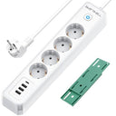 Shop the Sternhell 4-Way Power Strip featuring 4 USB ports, surge protection, and wall-mounted design. Perfect for home or office use. Keywords: power strip, USB ports, surge protection