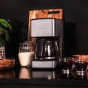 Cecotec - Shiny Aluminium Coffee Maker for 9 Cups, Ergonomic Handle, Silicone Seal