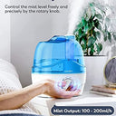 Aribio - 2.2L Quiet Humidifier for Baby Room, 10H Auto-Off, 360° Nozzle