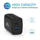 Ksw Kingdo - 61W Dual USB C Charger, Quick Charge for iPhone & Samsung