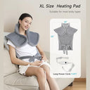 Alljoy - Large Electric Heat Pad for Back Pain Relief, 6 Heat Levels, Auto Shut-Off