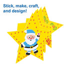 Baker Ross - Jolly Santa Foam Stickers, Pack of 200, Perfect for Kids' Crafts