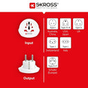 Skross - World to Europe Travel Adapter, Schuko Standard, Compact Design