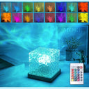 Omp - 16 Colors Ocean Ripple Wave LED Table Lamp with Remote & Touch Control