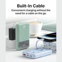 Earmac - 10000mAh Power Bank with 3-in-1 Integrated Cable & Fast Charge 22.5W