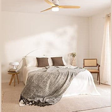 Create - WinDCALM Ceiling Fan, White, 132cm, 6 Speeds, DC Motor, Remote & Wall Switch