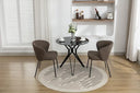 Luxury Velvet Dining Chairs Set of 2 with Swivel and Metal Legs