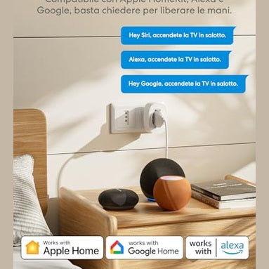 Meross - Smart WiFi Plug with Energy Monitoring, Compatible with Apple HomeKit & Alexa
