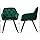 Artiss Dining Chairs - Green Velvet