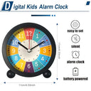 Sunshine Smile - Silent Digital Alarm Clock for Kids, Analog Design, Black