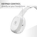 Music Sound - Basic Bluetooth Headphones with 14-Hour Battery Life, LED Indicator, AUX Input, Extendable Headband