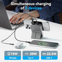 Gxorul - Magnetic 12000mAh Power Bank, PD 22.5W Fast Charging, Wireless, LED Display