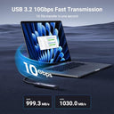 Ugreen - Tool-Free USB C SSD Enclosure, 10Gbps NVMe Adapter for M/B Key SSDs
