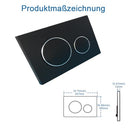 Lychee Light - Flushing Plate with Dual Flush, Fits Geberit Sigma 20, Black & Silver