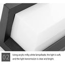 He-Shop - Waterproof LED Wall Light, 18W, IP65, Adjustable 3000K-6000K