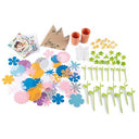 Smoby - Flower Market DIY 100 Piece Set for Kids, Build Fabric Bouquets, Arts & Crafts