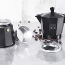 Cecotec - Black Italian Coffee Maker, 600 ml, 12 Cups, Easy to Clean