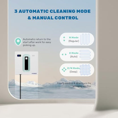 CleanTech - Ultra-Thin Window Cleaner Robot with Remote & App Control