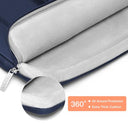 Mosiso - 360 Protective Laptop Case for 15-16 inch Laptops, Side Open Design, Navy Blue