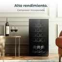 Cecotec Bolero Grandsommelier 1550 Black Compressor Wine Fridge - Quiet & High Performance