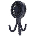 Rechargeable Mini Desktop Fan with Flexible Tripod - Navy Blue
