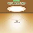 ALUSSO - LED Downlight Ceiling Lights, 5W 320lm, Warm White 3000K, 6 Pack