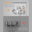 Tessan - USB Wall Socket with 3 Schuko Outlets, 3 USB Ports, Compact Design