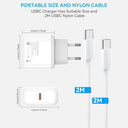 Tortoise Look - 20W Fast iPhone Charger with 2M USB C Nylon Cable, PD 3.0