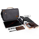 Estarer - Durable Grey Laptop Bag for 15-15.6 inch Devices, Water Resistant, Messenger Style, Reinforced Zippers