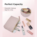 Bagsmart - Elegant Small Cosmetic Bag, Waterproof Makeup Organizer, Zipper Pouch, Great Gift for Women