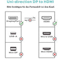 Vmojo - 1.8m DisplayPort to HDMI Cable, Ultra HD 4K, Audio Support