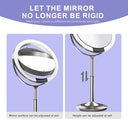 TushengtU - 8.5" Adjustable Lighted Makeup Mirror with 10X Magnification, 360° Rotation