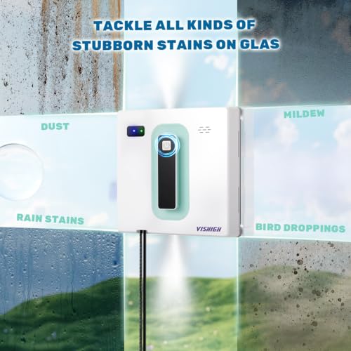 CleanTech - Ultra-Thin Window Cleaner Robot with Remote & App Control