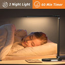 Fimilo - Dimmable LED Desk Lamp with USB Charging, Dual Swing Arm, Eye-Caring Design