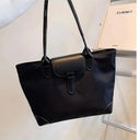 No Brand - Lightweight Black Nylon Tote Bag with Large Capacity for Women