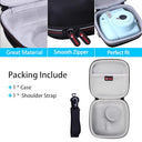 Xanad - Hard Case for Fujifilm Instax Mini 12/11/evo/10/9/8/7, Includes Shoulder Strap, Durable Protection, Black+Grey