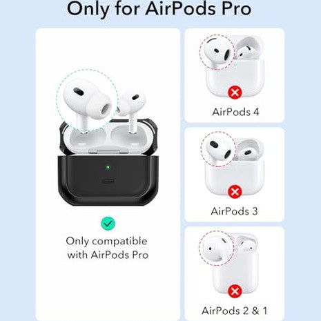 ESR - AirPods Pro 2nd Gen Case (HaloLock) With MagSafe, Full Drop Protection, Black