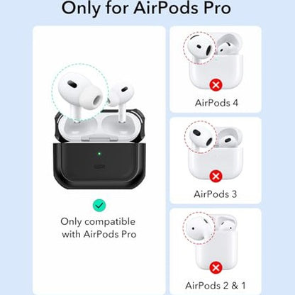 ESR - AirPods Pro 2nd Gen Case (HaloLock) With MagSafe, Full Drop Protection, Black