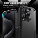JETech - Heavy Duty Dual-Layer Case for iPhone 15 Pro, Shockproof Protection, Matte Back