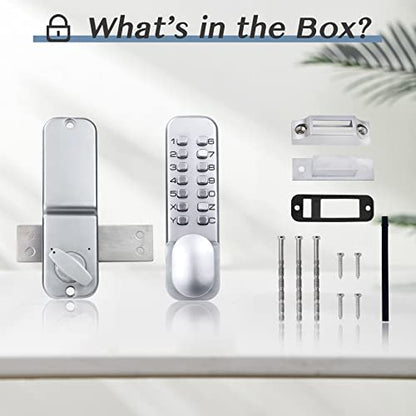 Cerradura - 100% Mechanical Keyless Front Door Lock With 14 Button Keypads