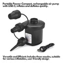 Vellichor - Compact Cordless Air Pump, 4000mAH, Quick-Fill Inflator, 3 Nozzles