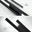 Riserva - Modern 16W LED Wall Light, 1800 LM, Cool White 6500K, Black Finish
