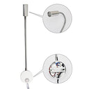 Wefoonlo - 3W Flexible Gooseneck LED Wall Light with Plug & Switch for Reading